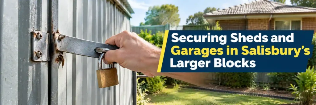 Securing sheds and garages on larger residential blocks in Salisbury